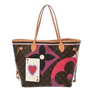 Louis Vuitton Monogram Neverfull Game On Brown Canvas Tote Bag